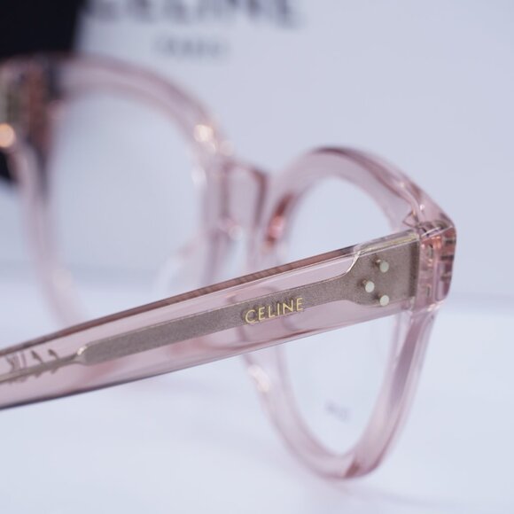 Celine CL50109I 072 Square Eyeglasses  - Shiny Light Pink 51mm - Picture 4 of 8